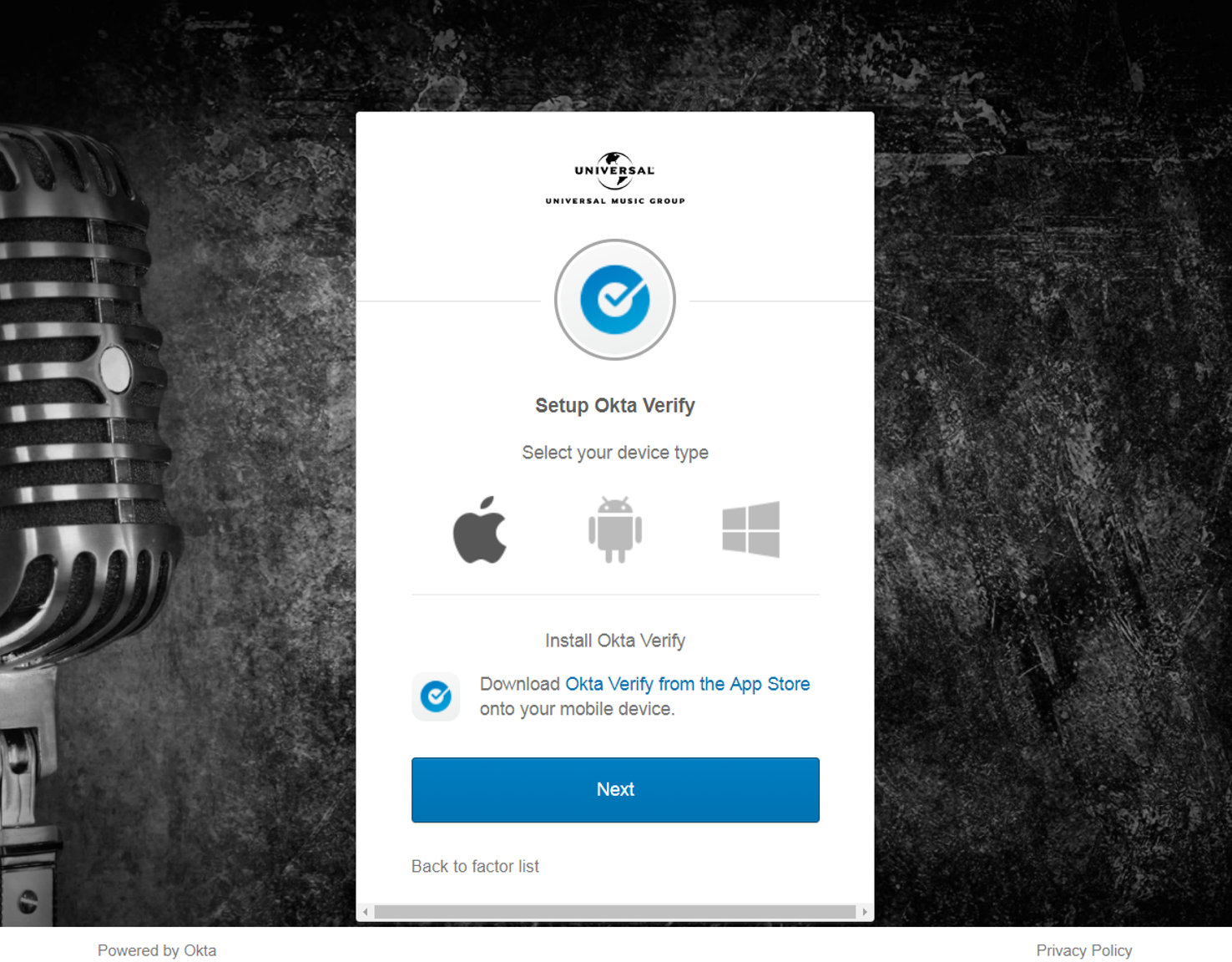 Setting up multi factor authentication mfa okta verification